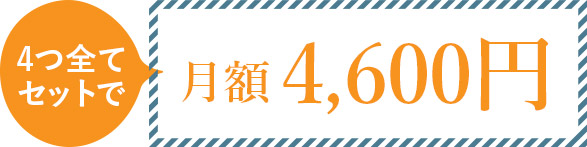 4つすべてセットで月額5,600円